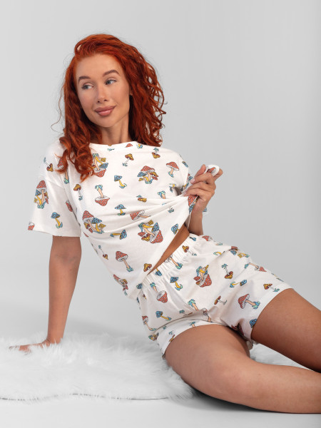 Костюм женский кулирка с шортами Костюм женский кулирка с шортами