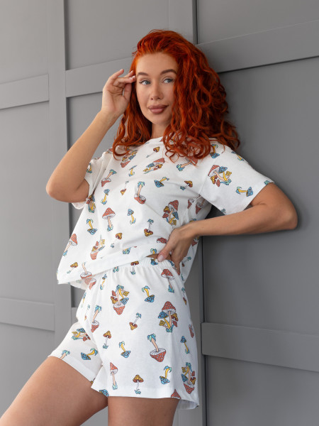 Костюм женский кулирка с шортами Костюм женский кулирка с шортами